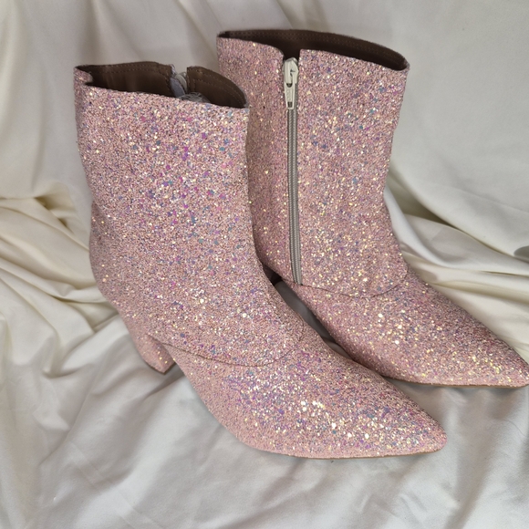 Old Cutler Shoes - Old Cutler Sparkling Pink Ankle Boots